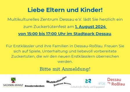  Zuckertütenfest am Donnerstag, den 1. August 2024 